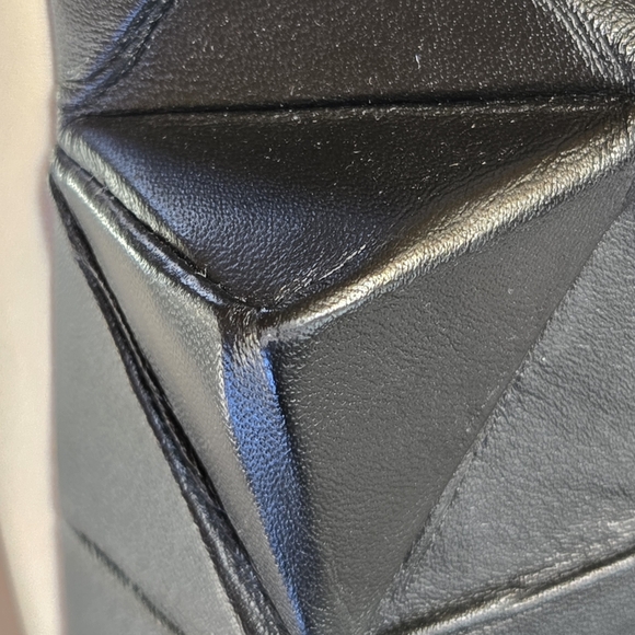 Purificacion Garcia Origami Handbag Crossbody Purse Pengui Penguin Black Leather - Picture 14 of 15